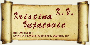 Kristina Vujatović vizit kartica